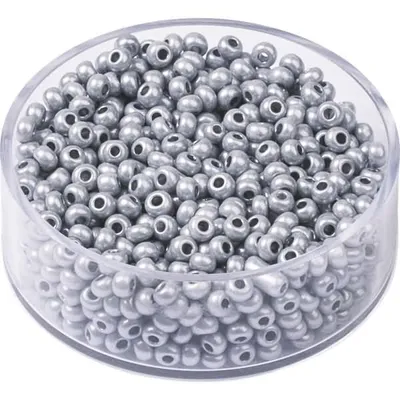 Produktbild von KNORR PRANDELL 213118664 Böhmische Rocailles Ø 25 mm Glas silbergrau
