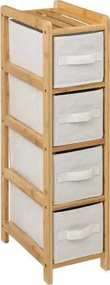 Image de Eazy Living Armoire à paniers 4 paniers Bourgogne