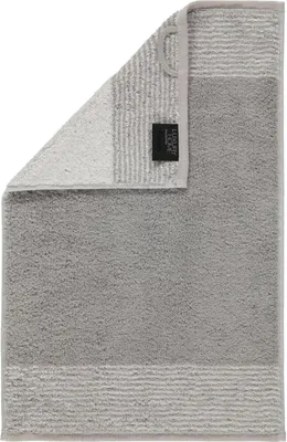 Image de Serviette d'invité - Gris - Blanc - Coton - 30 x 50 cm - à fines rayures
