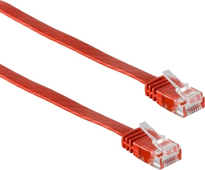 Produktbild von Patchkabel-Flachkabel U/UTP cat. 6 slim rot 5m