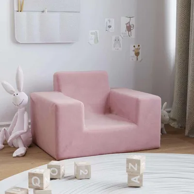 Produktbild von vidaXL Kindersofa Rosa Weich Plüsch