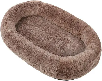 Produktbild von Hundebett Plus - Plüsch - Groß - Antislip - Kaffee - Komfortabel - Abnehmbar - Vlies - für Hunde - für das Haus - großes Format - für die Couch - für das Bett - für die Tagesdecke