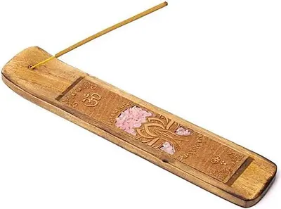 Produktbild von Räucherstäbchenhalter Namaste Rosenquarz – 2er-Set – ±15,5 x 5 cm