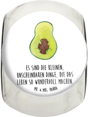 Produktbild von Mr. & Mrs. Panda Kaffeedose Avocado Kern L 870ml - Weiß - Geschenk, Baby, Vorratsdose, Bonboniere, Liebe, Spruch Leben, aufbewahrungsglas, Teedose, Pflanze, schraubglas
