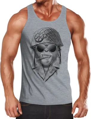 Produktbild von Herren Tanktop Gorilla Helmet Moonworks®  L