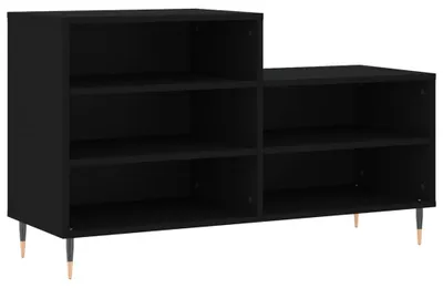 Obrázok produktu pre vidaXL Stojan na topánky čierny 102x36x60 cm Materiál drevo