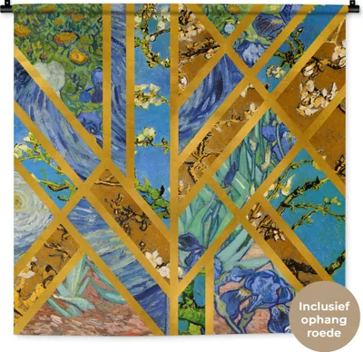 Produktbild von MuchoWow® Wandteppich Wandbehang Van Gogh - Alte Meister - Kunst 90x90 cm Tapisserie Dekoration Wandtuch - Wandaufhänger