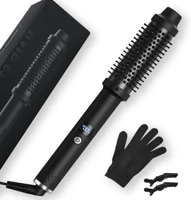 Produktbild von Hitteborste 38 mm – Glätteisen- und Lockenstab – Für die Haarpflege – LCD-Temperaturregelung – 35 cm – Schwarz