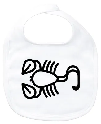 Produktbild von Huuraa Baby Lätzchen Skorpion Sternzeichen Symbol White Klettverschluss  Baumwolle Latz Geschenkidee