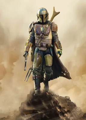 Produktbild von Disney Fototapete Star Wars The Mandalorian Beige - 612760 - 2 x 2,80 m
