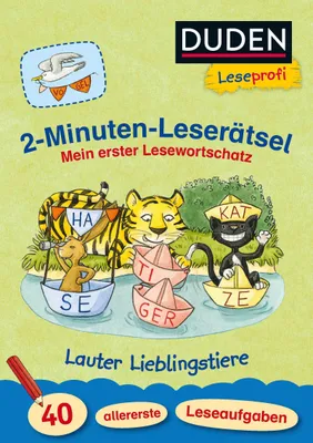 Produktbild von Leseprofi - 2-Minuten-Leserätsel: Mein erster Lesewortschatz. Lauter Lieblingstiere