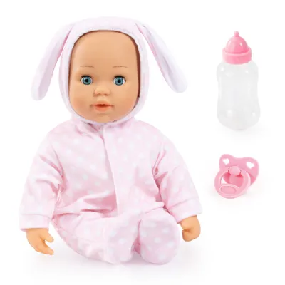 Obrázok produktu pre Bayer Design 93822AA Detská bábika Anna, hovorí 24 detských zvukov, mäkké telo, spiace oči, cumlík, fľaša, 38 cm