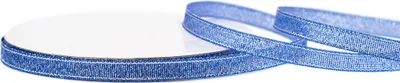 Produktbild von Glitzerband 6mm x 32m Roll Blau / Silber