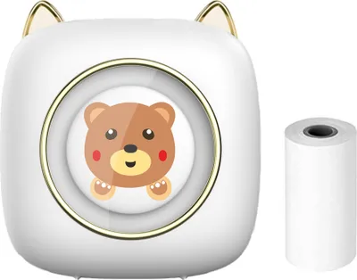 Zdjęcie produktu dla Mini drukarka kieszonkowa, przenośna drukarka termiczna, bezprzewodowa mini drukarka BT, rozdzielczość 203 DPI, drukarka do natychmiastowego wydruku zdjęć z 1 rolką papieru termicznego, 57 x 25 mm