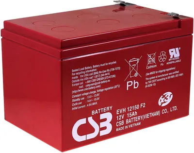 Produktbild von CSB Bleiakku EVH12150 12V 15Ah zyklenfest