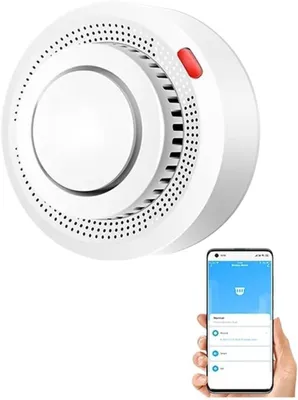 Obrázok produktu pre Bezdrôtový detektor dymu Tuya 80 dB – inteligentný detektor požiaru pre väčšiu bezpečnosť vo vašej domácnosti