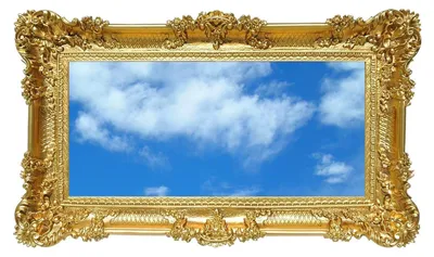 Obrázok produktu pre Veľké zlaté nástenné zrkadlo v barokovom štýle 96x56 cm