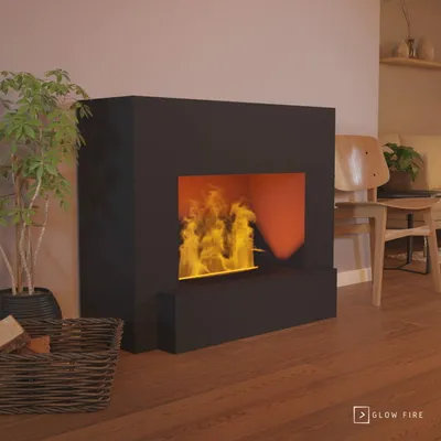 Produktbild von GLOW FIRE Elektrokamin 'Hauptmann' | Wasserdampf Kamin mit OMC 500 in schwarz | HxBxT: 90x110x35 cm