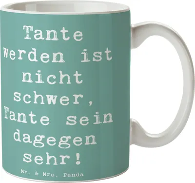 Produktbild von Mr. & Mrs. Panda Bürotasse Spruch Tolle Tante - Meeresbrise - Geschenk, Becher, Kaffeebecher, Geburtstage, Neffe, Geschenke für Tanten, Familienmitglieder, Jubiläen