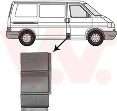 Immagine prodotto di VAN WEZEL Lamiera di riparazione per parete laterale per VW Transporter IV Bus (70B, 70C, 7DB, 7DK, 70J, 70K, 7DC, 7DJ) Transporter IV Furgone (70A, 70H, 7DA, 7DH)