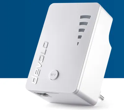Produktbild von Devolo 9844, 1000 Mbit/s, IEEE 802.11a, IEEE 802.11ac, IEEE 802.11b, IEEE 802.11g, IEEE 802.11n, IEEE 802.3, IEEE 802.3ab,..., Typ C, Gigabit Ethernet, 10,100,1000 Mbit/s, Wi-Fi 5 (802.11ac)