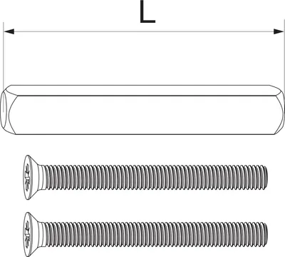 Image de Maco HS Fixation de poignée pour poignée de porte coulissante à levage intérieure coquille extérieure, TS 78-82mm