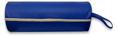 Produktbild von Rollenkissen, 55 x 20 cm, Blau, Kunstleder, Ergonomisch, Schaumstoff gepolstert, für Yoga, Fitness und Massage