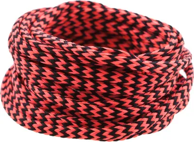 Produktbild von 3m Polyesterschnur 4mm mehrfarbig PES Kordel Polyesterkordel Flechtschnur , Farbe:schwarz/hellrot
