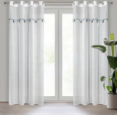 Produktbild von Gardine CAR 1 weiß 140x250 cm Ösen Ösenvorhang