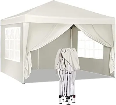 Produktbild von Famanu Pop-up Partytent - Faltbar mit Seitenwänden - 3x3m Beige