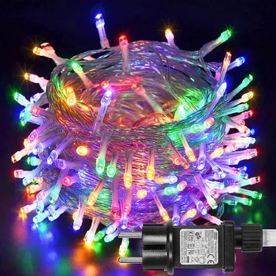 Produktbild von 50m 400 LEDs Lichterkette 8 Lichtmodi mit Timer Lichterketten für Innen Garten Hof Hochzeit Weihnachten Party, Bunt