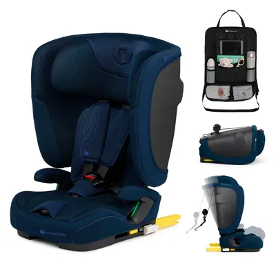 Produktbild von Kinderkraft FIX2GO i-Size Autokindersitz 76-150 cm ISOFIX SAFERIDE SENSOR H-GUARD+ EASY GROW klappbar AIR FLOW R129 Blau mit Auto-Organizer