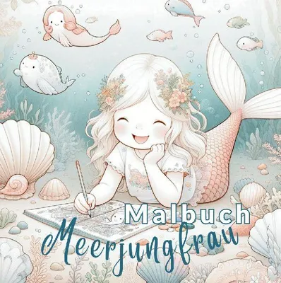 Produktbild von Mein Meerjungfrauen Malbuch: Kreative Ausmalbilder für Mädchen!
