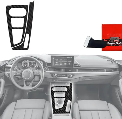 Zdjęcie produktu dla Folia ochronna Grizz Protector do konsoli środkowej – Audi A4 B9 (2014–2018) Wygląd karbonowy Matowa Antyodciskowa