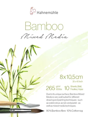 Zdjęcie produktu dla Hahnemühle 10603074 Mixed Media Pad Bamboo - 8x10,5 cm, 265 g/m², 10 arkuszy
