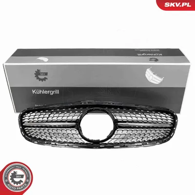 Produktbild von ESEN SKV 66SKV548 Kühlergrill Frontgrill passend für MERCEDES-BENZ E-Klasse Limousine (W212) Schwarz Glänzend