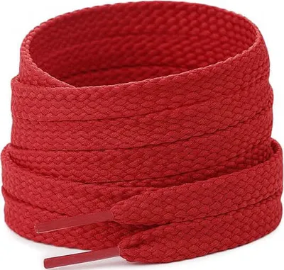 Breite flache Sneaker Schnürsenkel - 10mm - Rot - 140 cm