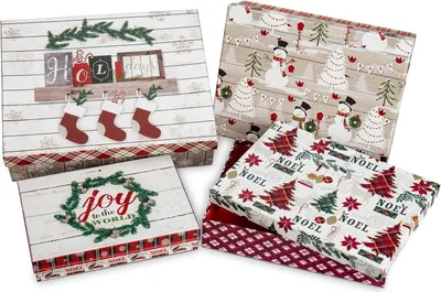 Immagine prodotto di Scatola regalo di Natale set di 4 scatole Multicolore
