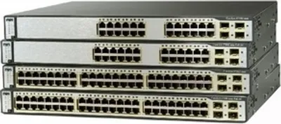 Produktbild von Cisco Catalyst 3750E, L3, gemanaged, RS-232, 12000 Eintragungen, 1 Gbit/Sek, 75 W