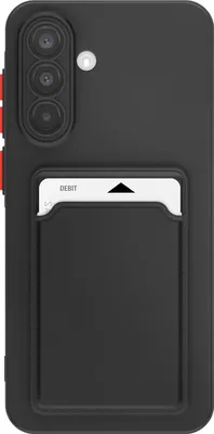 Productafbeelding van Avizar, hoesje voor Samsung Galaxy A36, zachte kaartenvak, antiaanraakcoating, zwart
