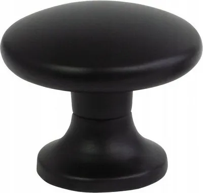 Produktbild von Schwarzer Metall Möbelknauf 2,8 cm Pulverbeschichtet
