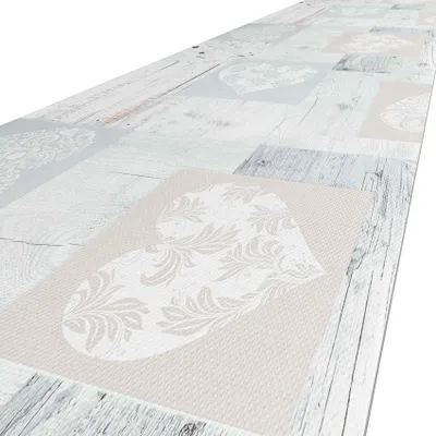 Produktbild von ANRO Küchenläufer MIRZA Grau 500x48 cm rutschfest Textil