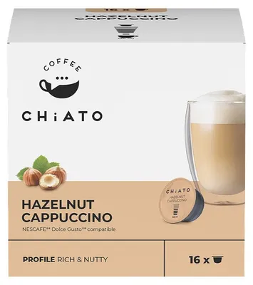 Produktbild von Kaffeekapseln kompatibel mit NESCAFÉ® Dolce Gusto® CHiATO Hazelnut Cappuccino, 16 Stk.