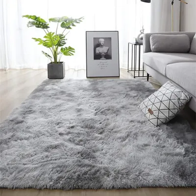 Obrázek produktu pro Omgoods – Měkký, huňatý koberec, 120 x 160 cm, protiskluzová podložka, vhodný pro děti a obývací pokoj