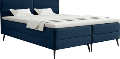 Produktbild von FEDVE Boxspringbett Doppelbett Sporen Schlafzimmer Bett Bonell-Matratze Topper 140x200 cm Blau (Mololith 77)