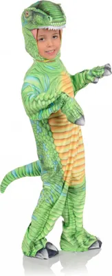 Produktbild von Grünes T-Rex Dinokostüm für Kleinkinder mit Allover Print Größe: XL