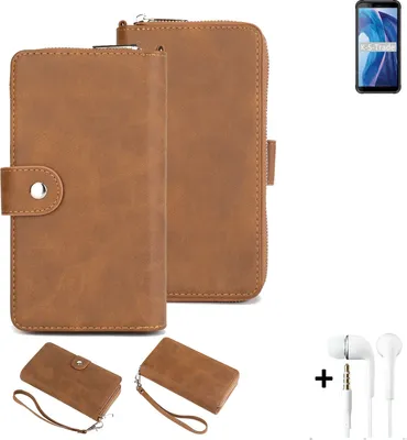 Produktbild von K-S-Trade 2in1 Handyhülle kompatibel mit Blackview BV6300 + Kopfhörer Schutzhülle & Portemonnee Schutzhülle Tasche Handytasche Case Etui