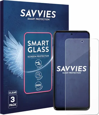 Produktbild von 3x Savvies Schutzglas Folie für Motorola Moto G17 9H Panzer Schutzfolie Glas Displayschutz klar transparent