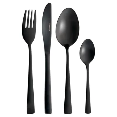 Produktbild von Besteck-Set - Schwarz matt - Edelstahl 18/0 - für 4 Personen