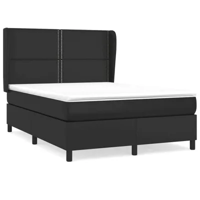 Imagen del producto de Cama con somier y colchón vidaXL, color , 140x190 cm, tapizada en cuero sintético